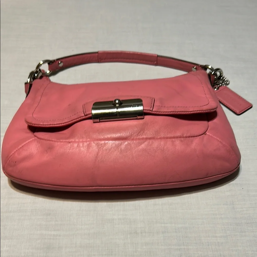 Coach Pink Leather Kristin Shoulder Women's Bag - Picture 4 of 10